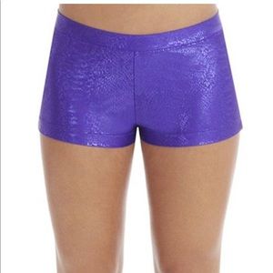 Purple Snakeskin Sparkle Shorts